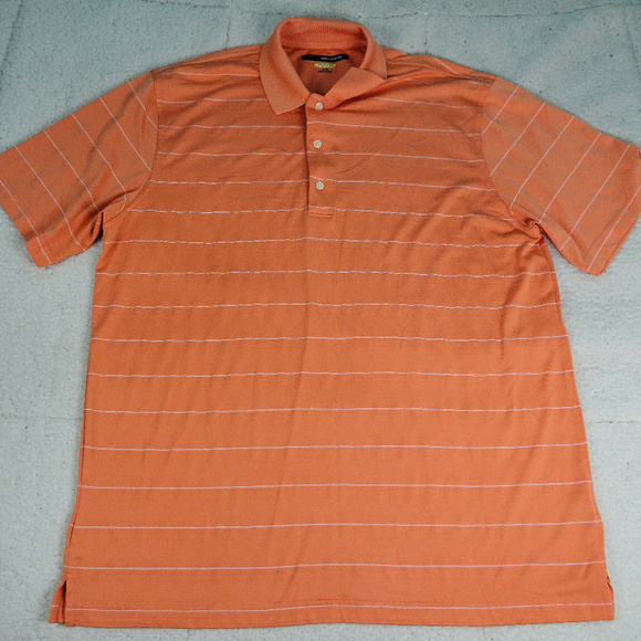 Greg Norman Dry Play Orange Polo Shirt Large - Picture 1 of 5